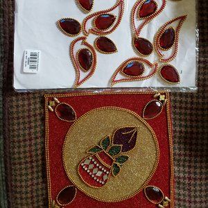 New Kundan Cloth Kalasha Jeweled Beaded Gems